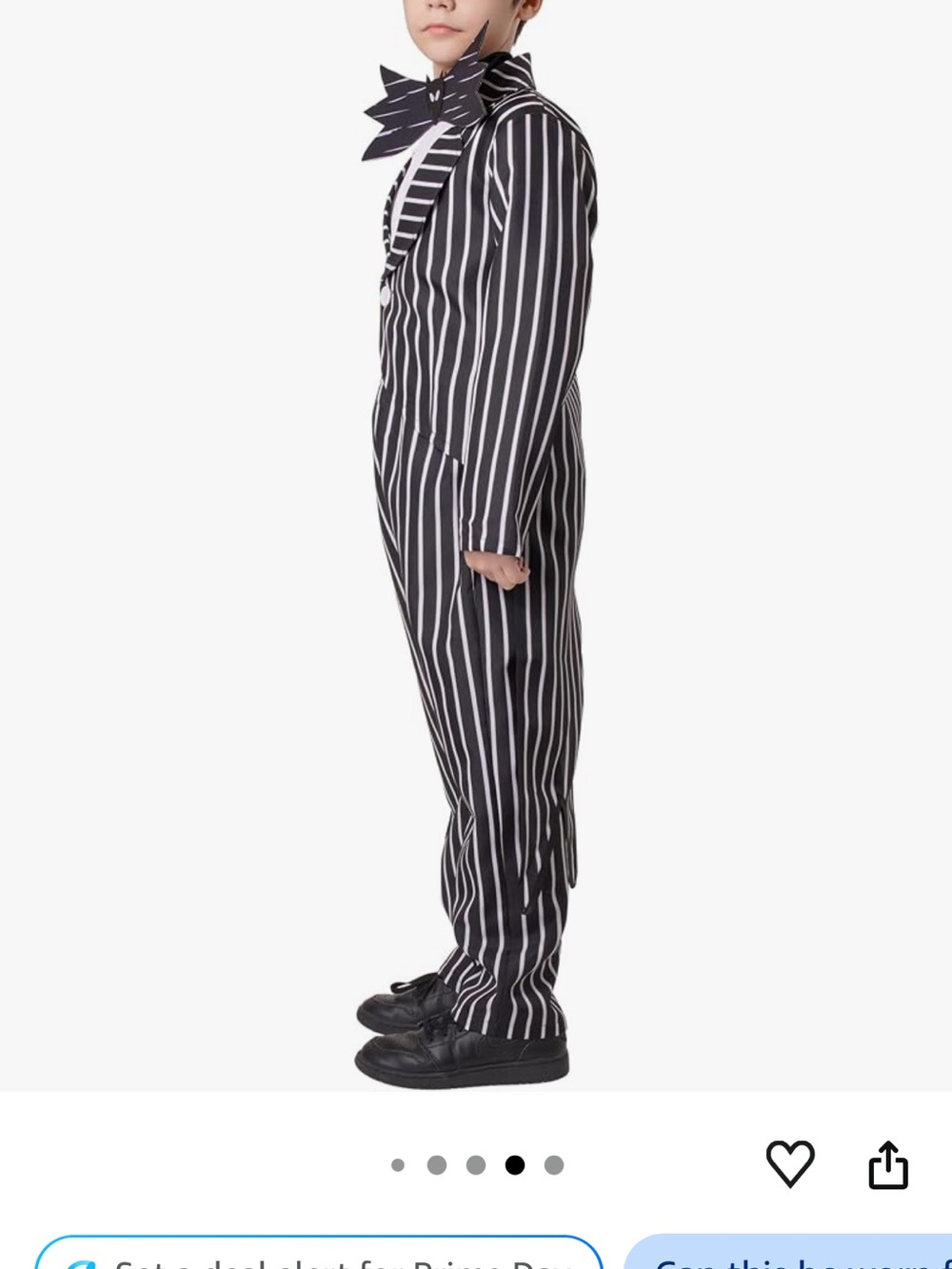 NWT Jack Skellington inspired three piece costume. Kids 10–12 years. - Picture 6 of 9